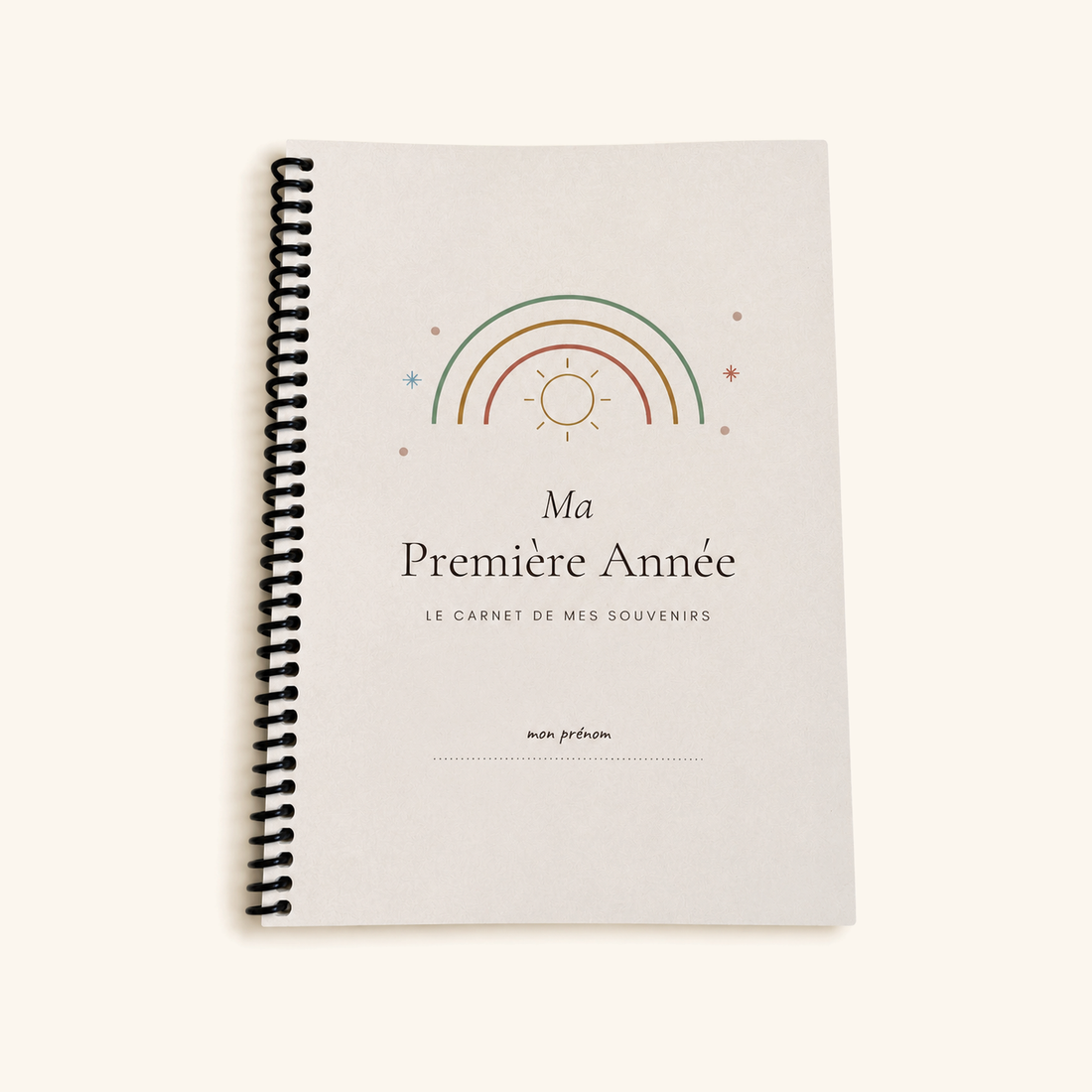 Carnet de souvenirs de bébé Ma Première Année, couverture format A5 à personnaliser